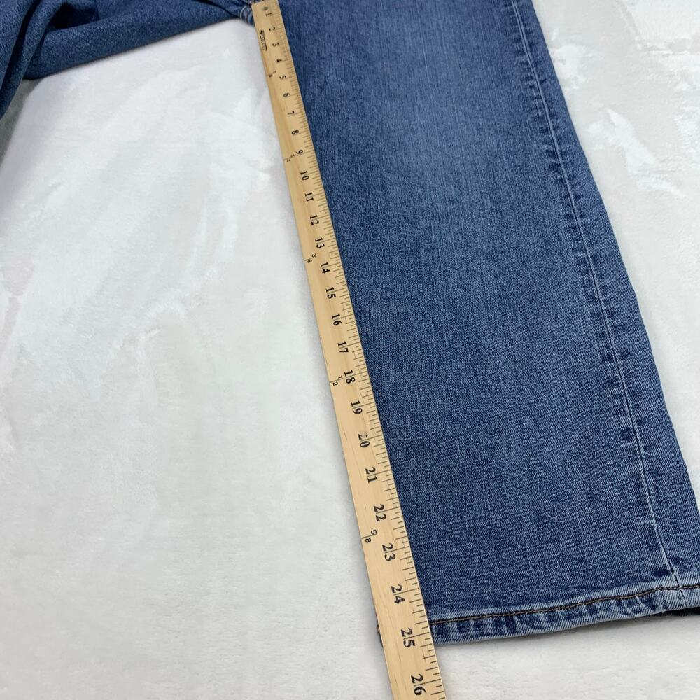 Levis Womens Jeans 29 Ribcage Straight Ankle Medium Wash Button Fly 29x25 EUC - Picture 7 of 11
